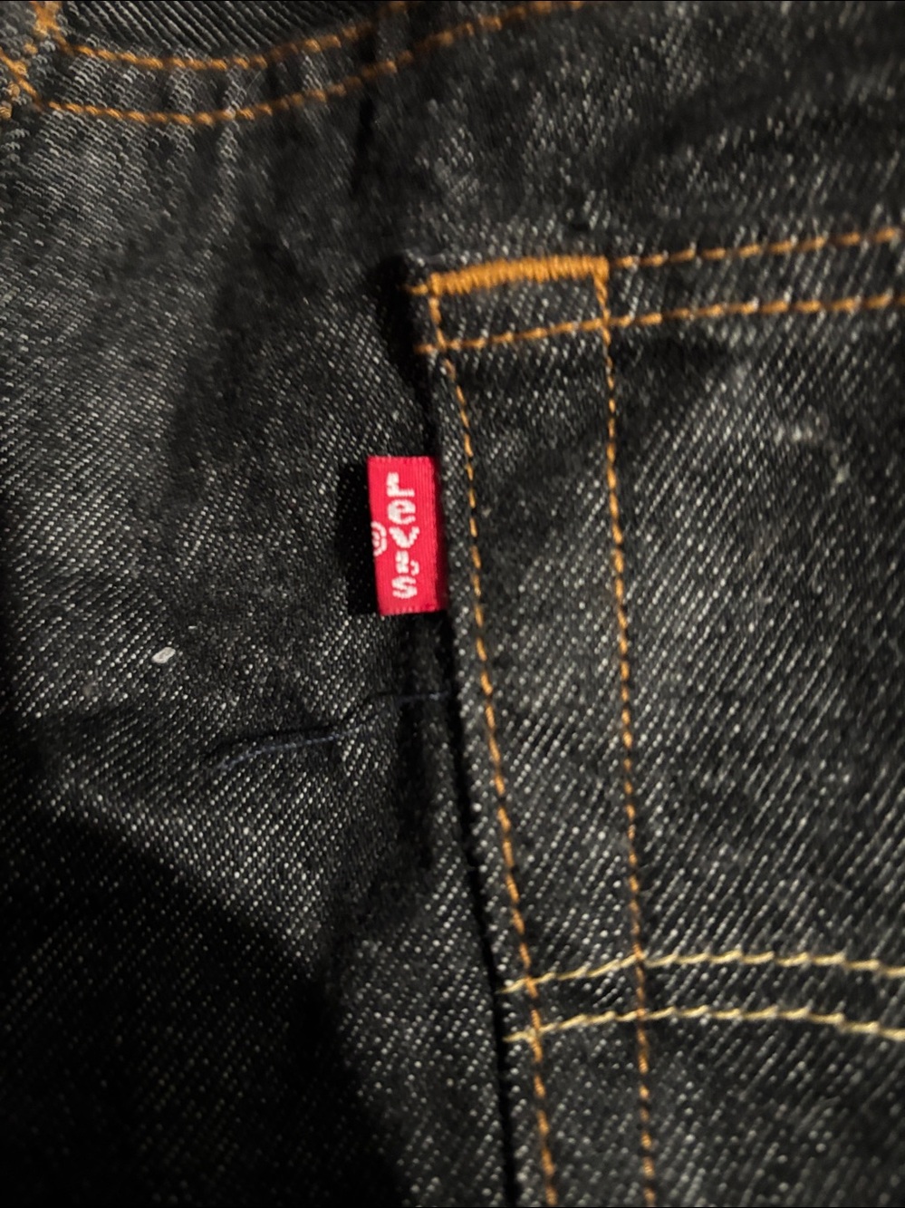Levi's Men's 501 Indigo Straight Jeans in Dark Blue Denim - Picture 3 of 5
